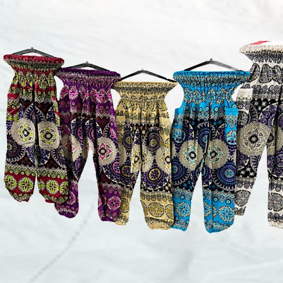 Rayon/ Viscose Printed Afgani trouser 283 Assorted colors