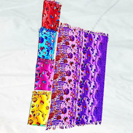 Two designs in 100% polyester pareos in Polyester Scarves In each design you will got 5 colors in each design Each design = 1500pcs in ready stock available QUANTITY Size of each PIECE is coming up 100 X 180CMS WEIGHT OF EACH PIECE IS COMING UP 0.120GRAM