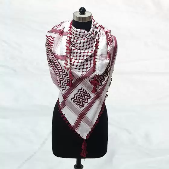 Arabic scarves black to black - 4 Size : 48 X 48 INCHES (120 X 120CMS) Weight of each piece is coming up 0.200 Grms